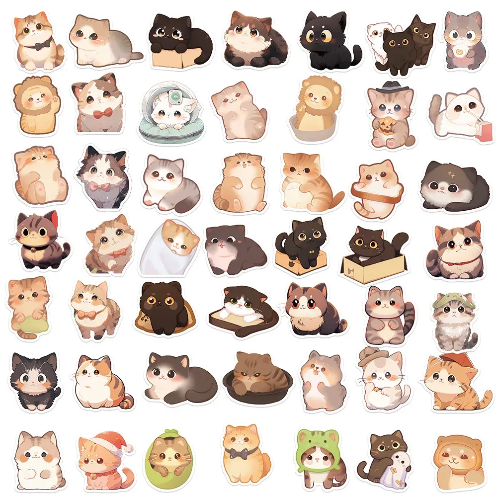 Simple Kitten Sticker Kawaii Cat Stickers, Cute Kitty Decals For... From Ddmylovely, $17.15 ...