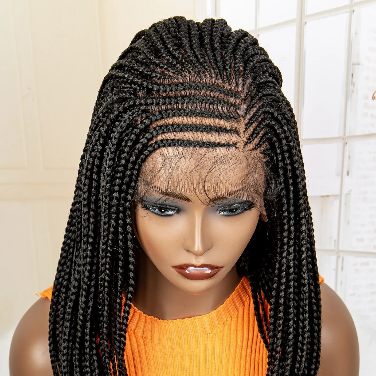 Natural looking braided wigs best sale