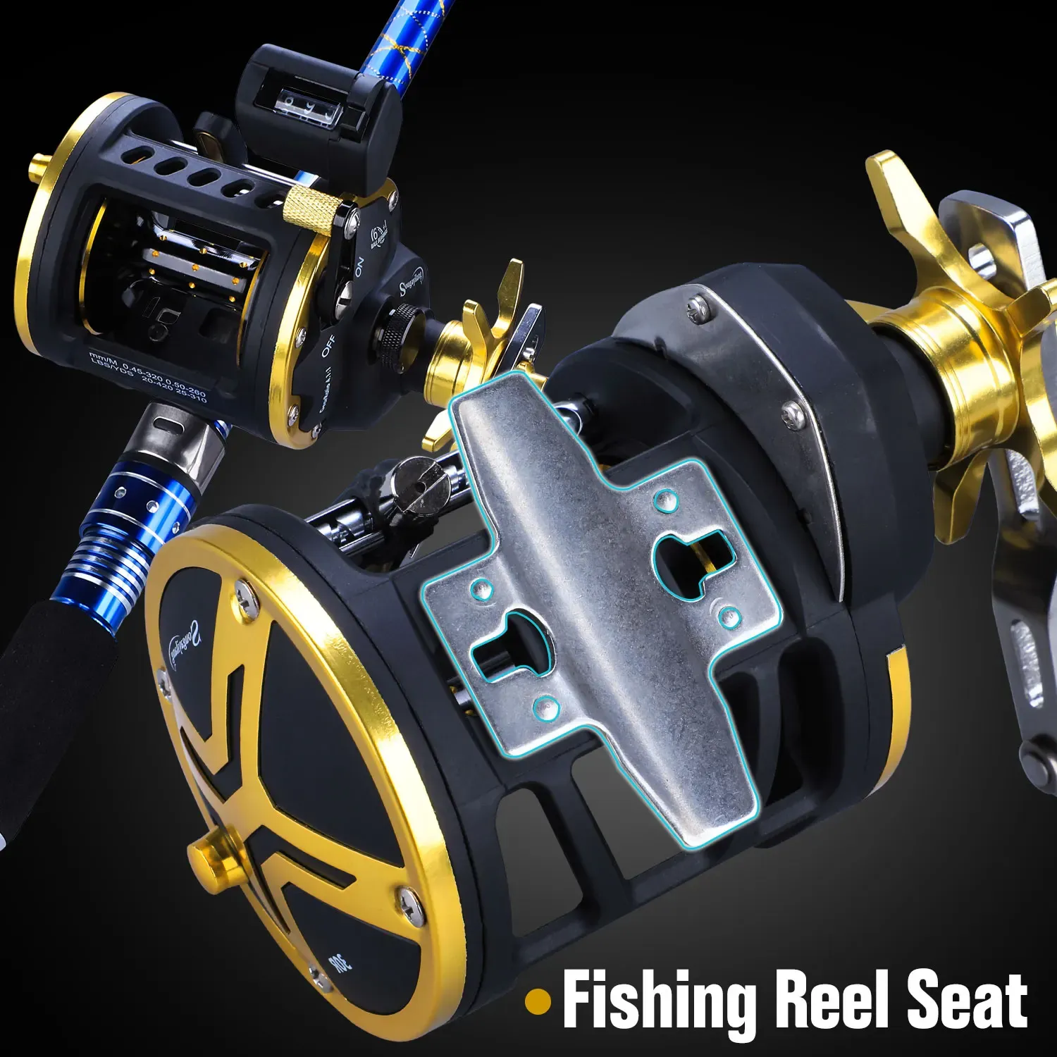 drum fishing reel All-Metal for Large Fishing, Tuna, and Troll Fishing Color:ANT100XGB Aquarium Essentials Kit Deep Sea Fishing Rod reliable and quick to
