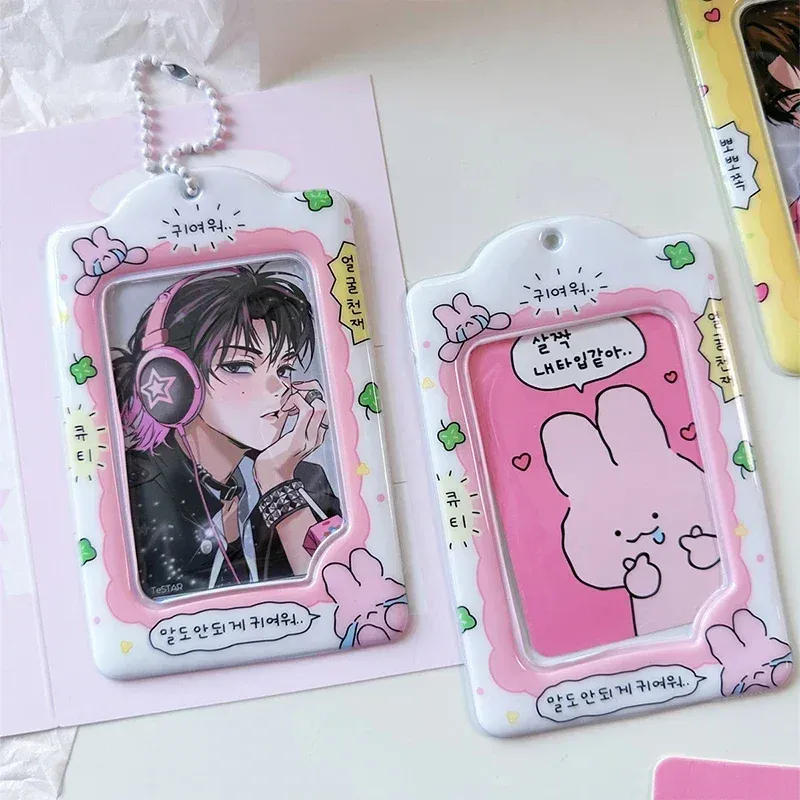 Cute ID Card Cover s 4Pcs White - Rabbit Design ID Card Sleeves For Students & K-Pop Fans Rabbit Design Card Holders Plush Photocard Holder Cute ID Card Cover s 4Pcs White - Rabbit Design ID Card Sleeves For Students & K-Pop Fans Rabbit Design Card Holders Plush Photocard Holder