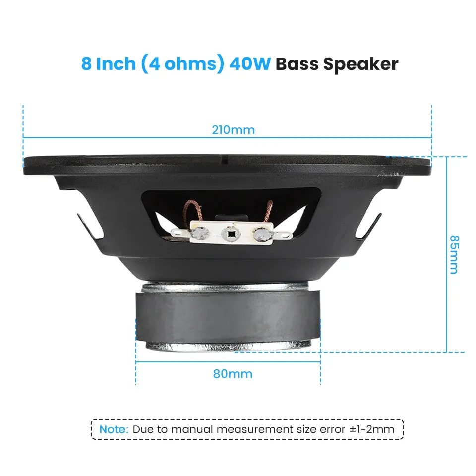8 Inch Subwoofer Bass Speakers 4 Ohm 40 80W Audio 100 Magnetic Speaker  Woofer 210 MM Loudspeaker DIY For Home Theater De 79,82 € | DHgate, image size:960x960