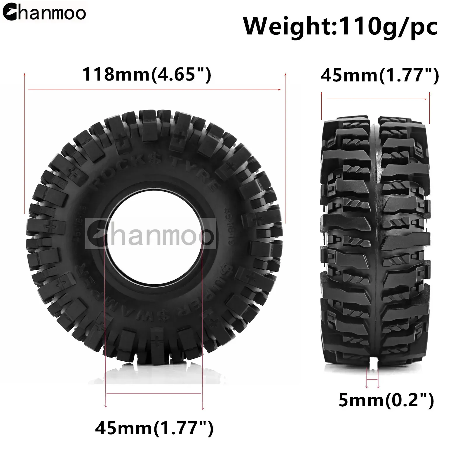 1/10 RC Crawler Beadlock Wheel Rims, HTC10008