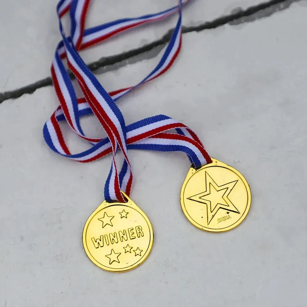 Buy FEPITO 36 Pcs Winner Edals Kids Plastic Gold Edals Silver Edals - View #8