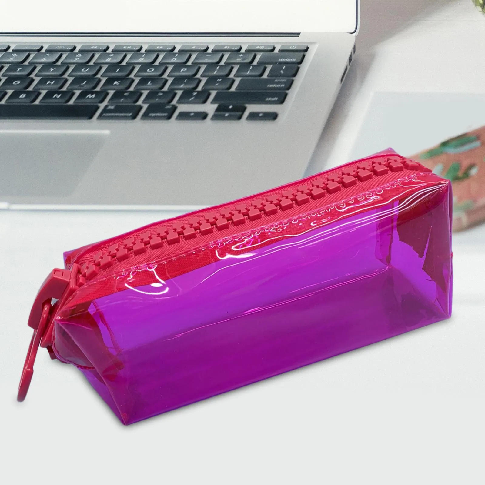 FIYUK Clear Pencil Case Bag Pen Holder Stationery Dual - View #8