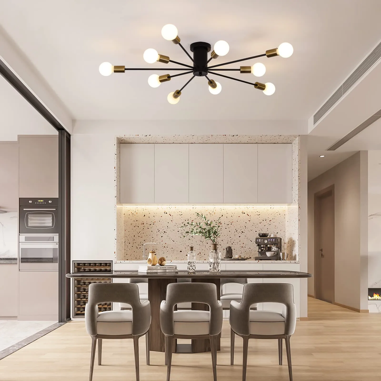 Industrial Semi-Close ceiling fan ceiling fan Fixture for