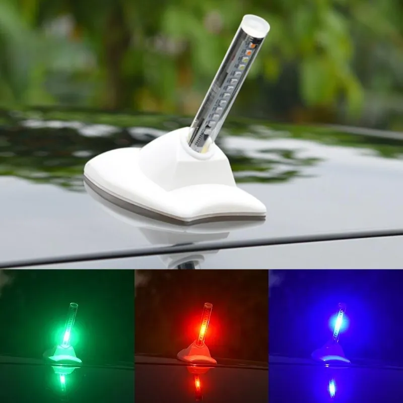 Universal Solar Shark Antenna Topper Light With Shark Fin Deco LED Alarm For Colorful Roof Signal From Ddmylucky 24.16 DHgate.Com