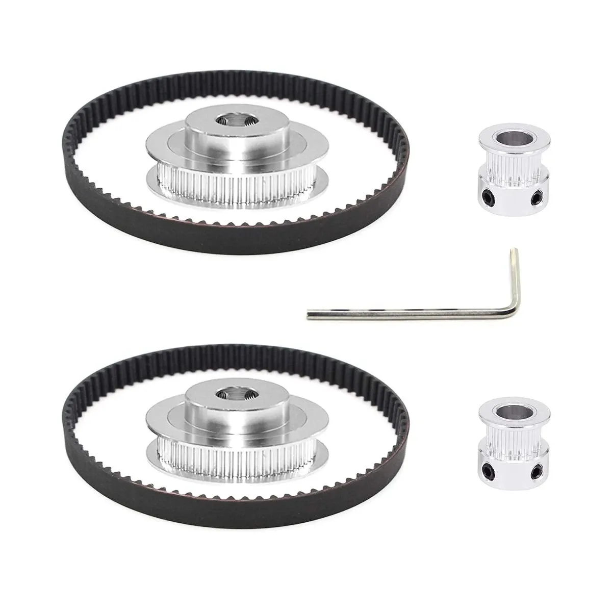 Produktbild von 8x GT2 Zahnriemenscheibe – 20 Zähne, 5 Mm Bohrung, Aluminium Eloxiert, Für 3D-Drucker & CNC (6 Mm Riemen)