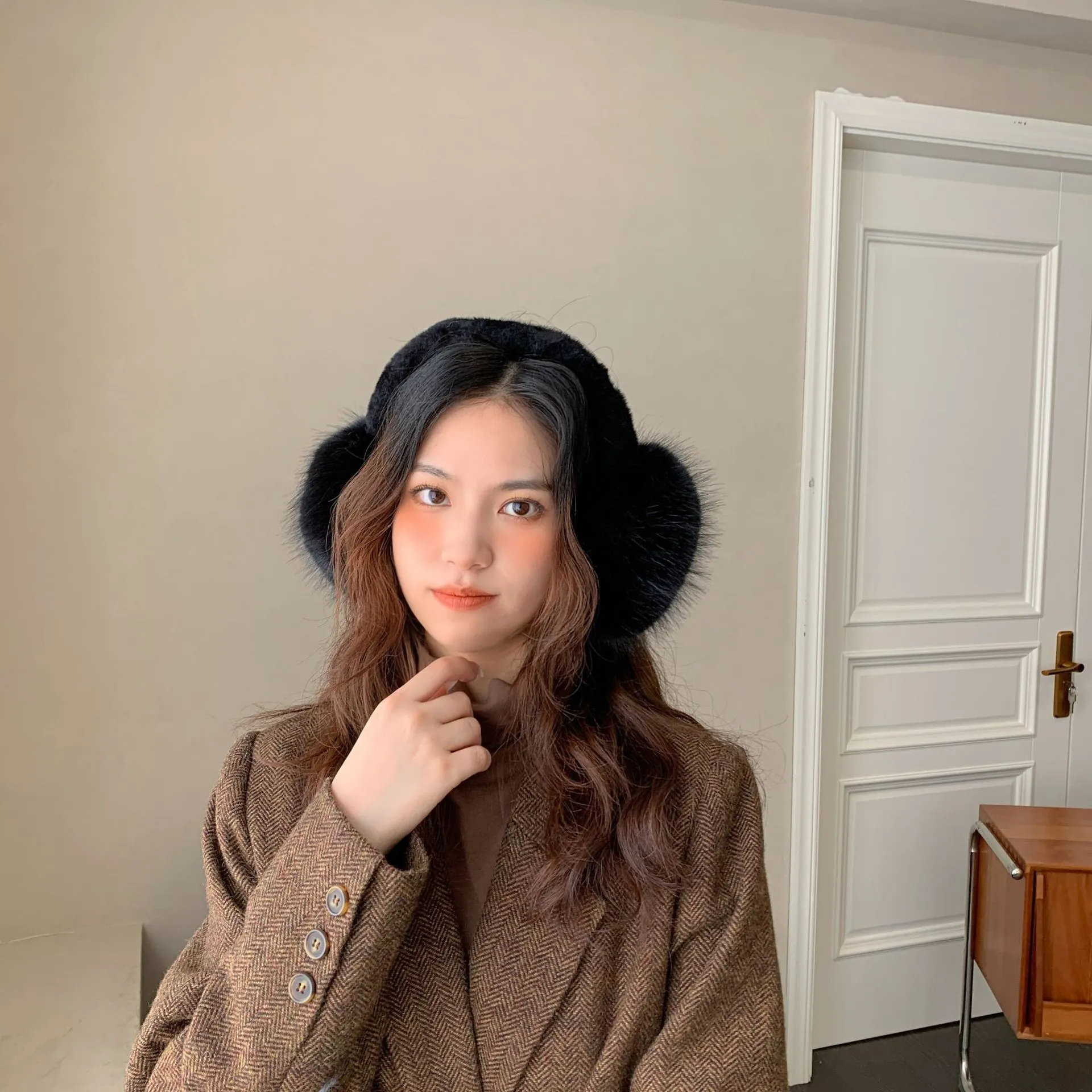 Fluffy Ear Muffs Soft Plush Ear Warmers For Winter, From