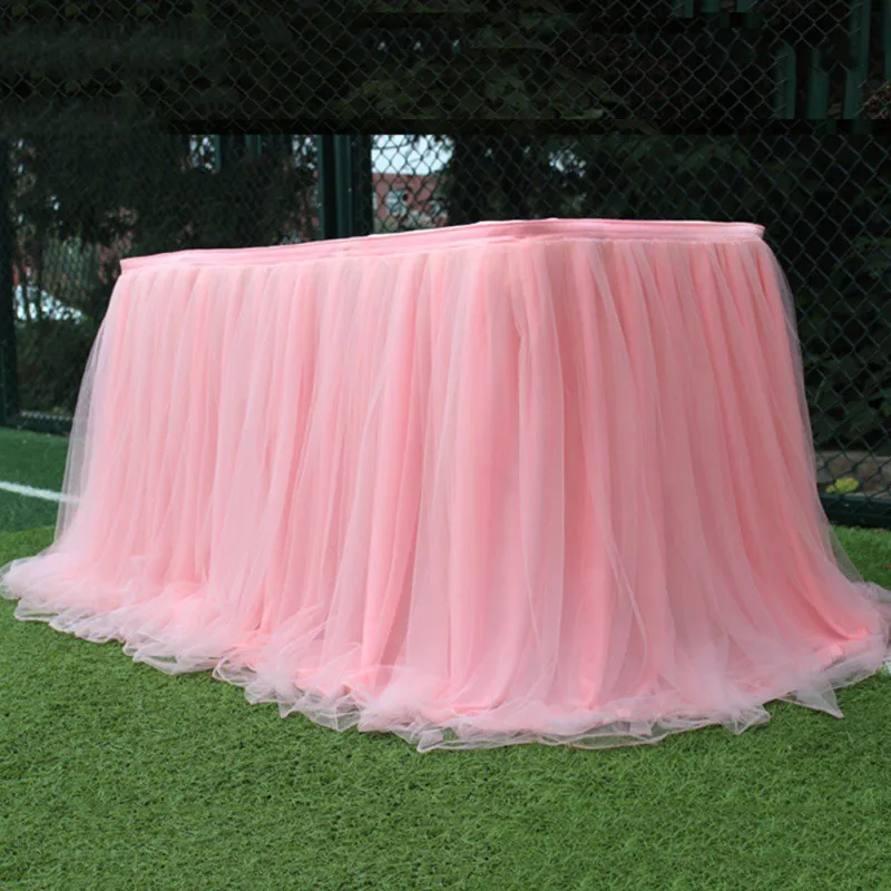 Tulle skirt for table hot sale