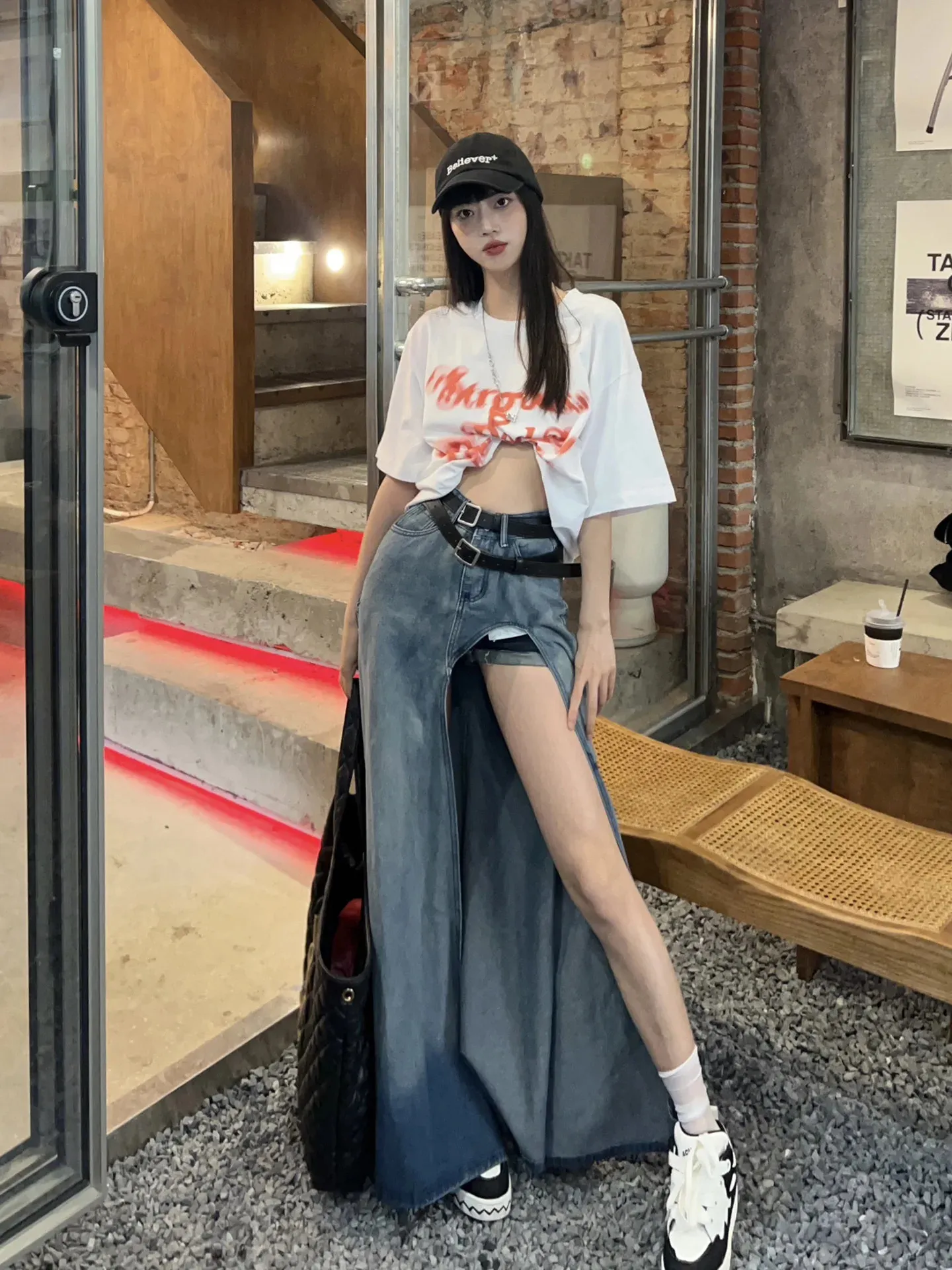 Jean skirt 2000s on sale