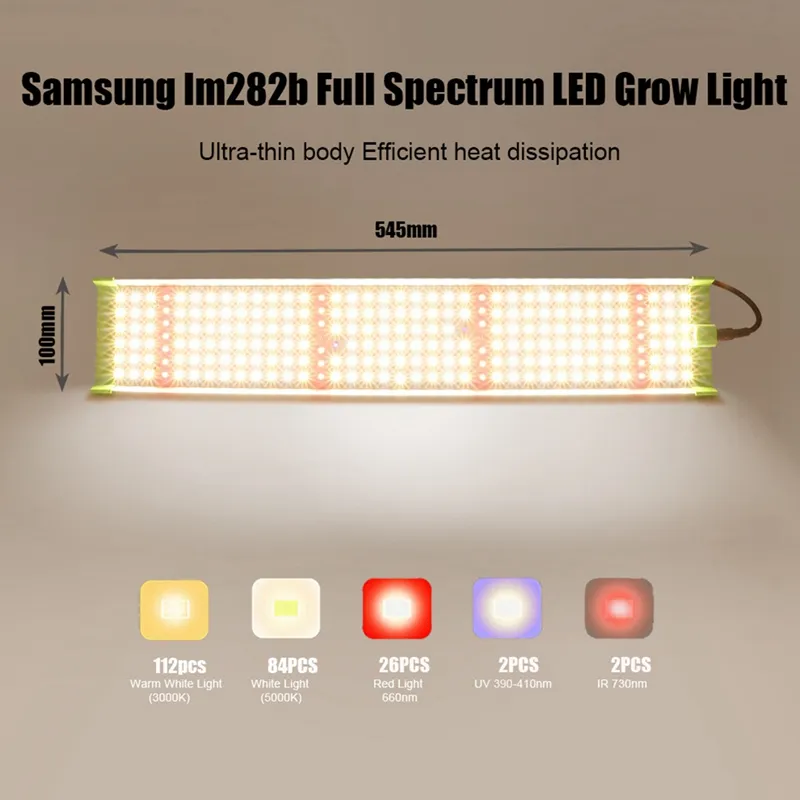 85W LED Grow Light With Samsung LM281B Full Spectrum Plant Growth Lamp ...