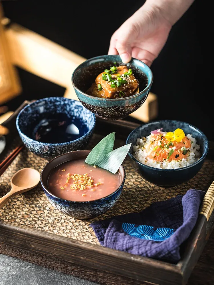 Ceramic Ramen Bowl Set Of 2, Ramen Noodle Bowl With Lid 27Oz Japanese Retro Styl