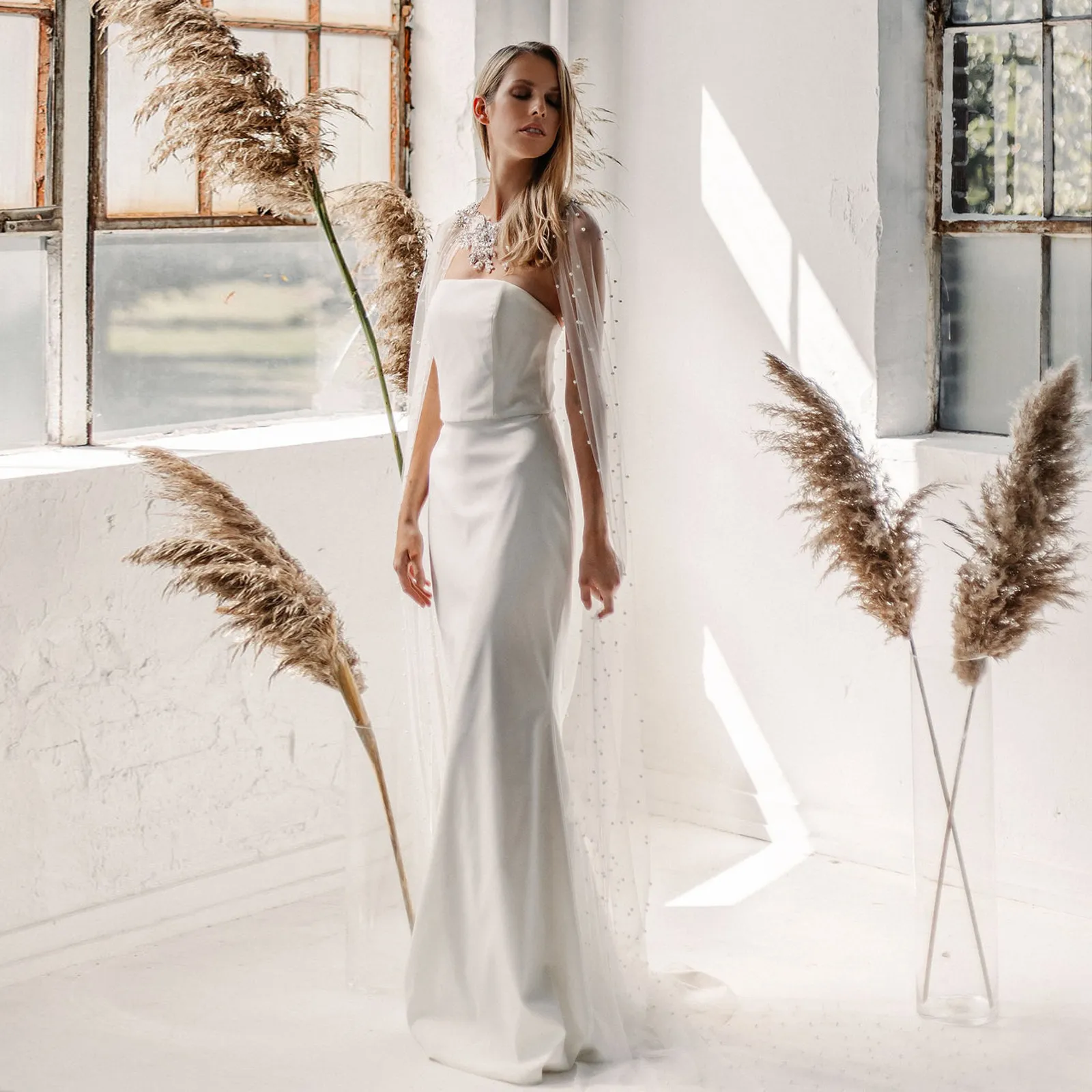 Beaded bridal cape online