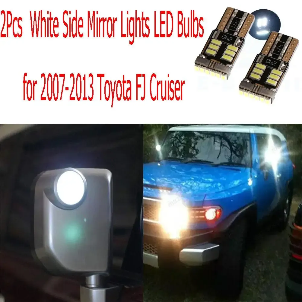 Xotic Tech 8-Piece White LED Light Kit For Toyota FJ Cruiser (2007-2014) - Dome, Map, License, Mirror