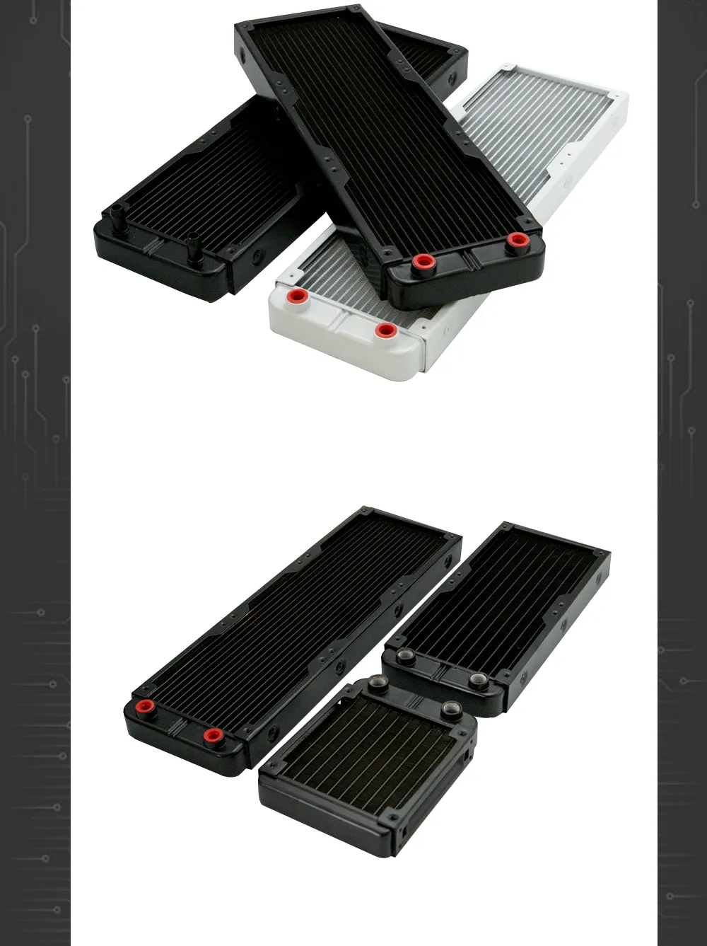 Winged Radiator Pc Cooler PC Water Cooling Radiator Aluminum Multi Channel 30mm Thin Liquid ...
