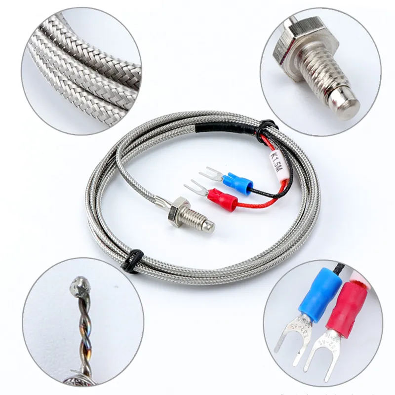 Thermocouple Thread M6 Screw Temperature Sensor Probe Type K/E 0-600 6F ...