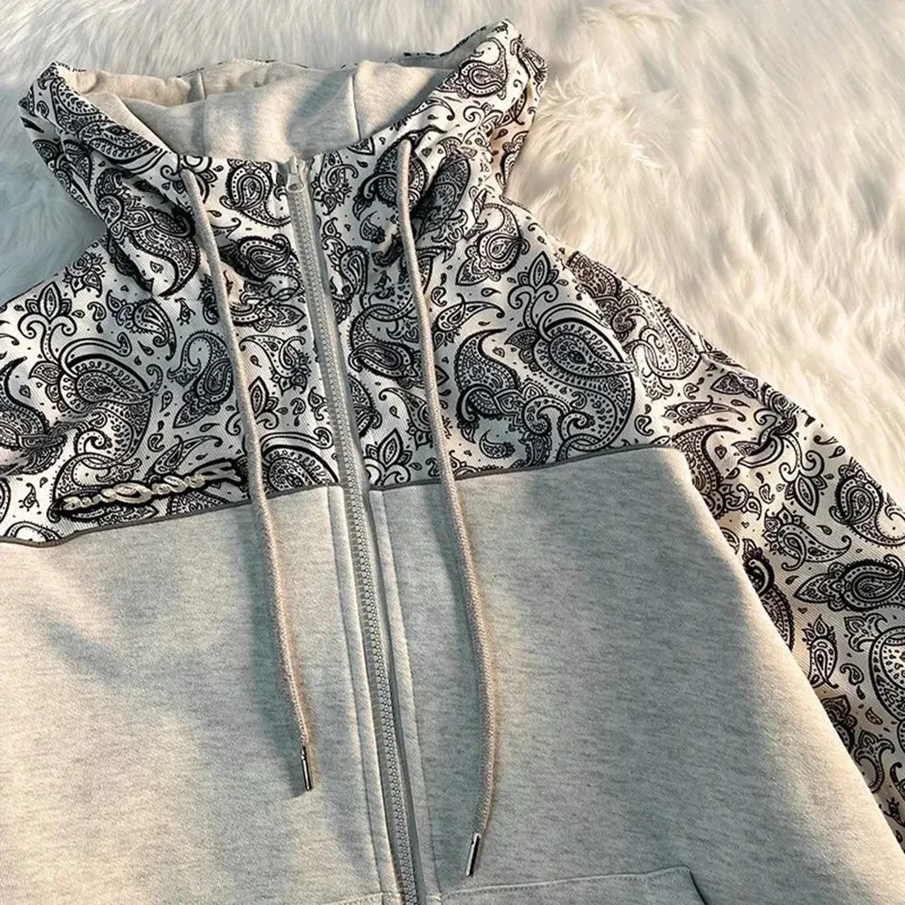トップス Cashew Flower Texturepearl Zipper Hoodie Cashew Blossom Pearl Zipper Hoodie | White – Capsule NYC