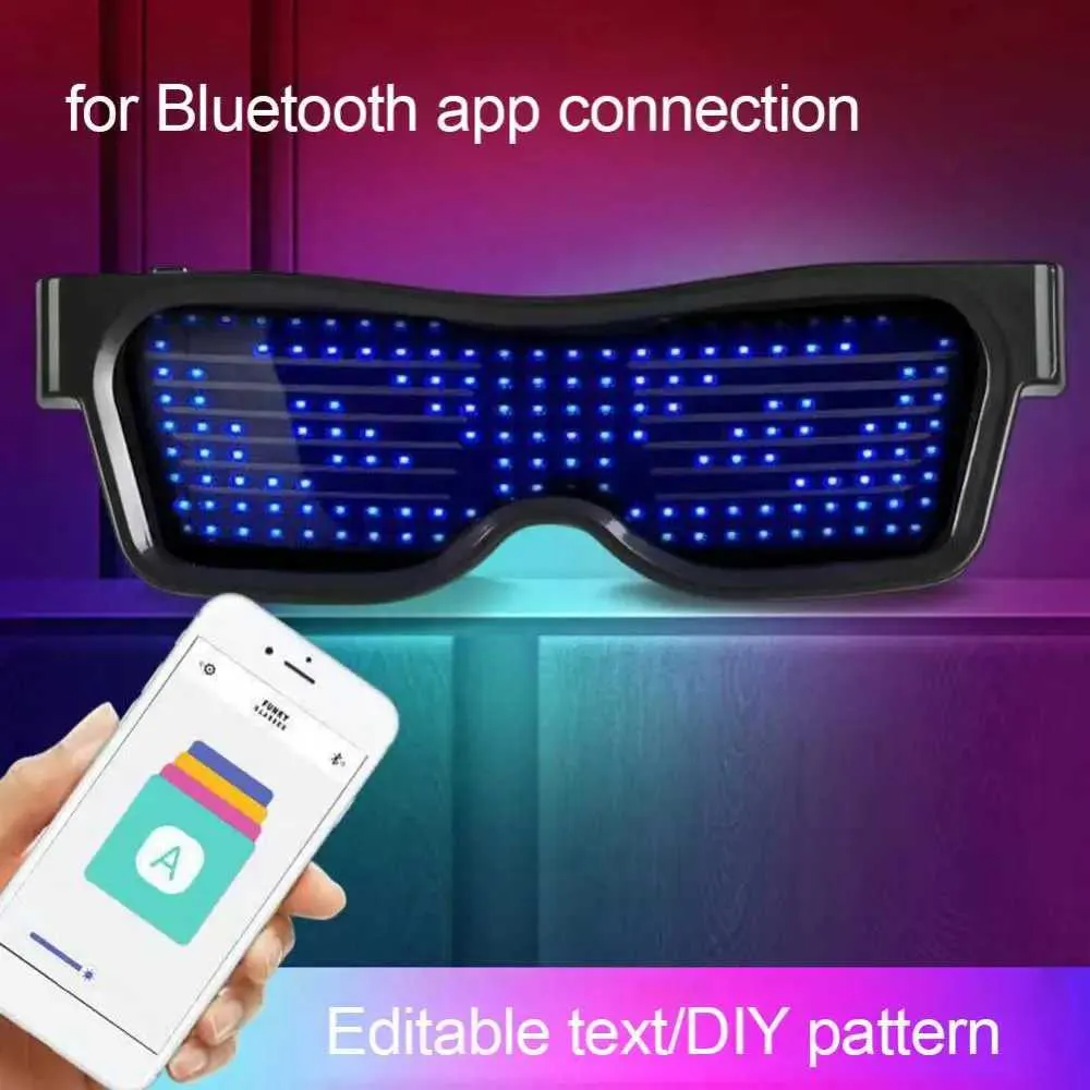 DHgate.com:LED Rave Light Up Glasses: DIY Editable Text, Custom USB ...