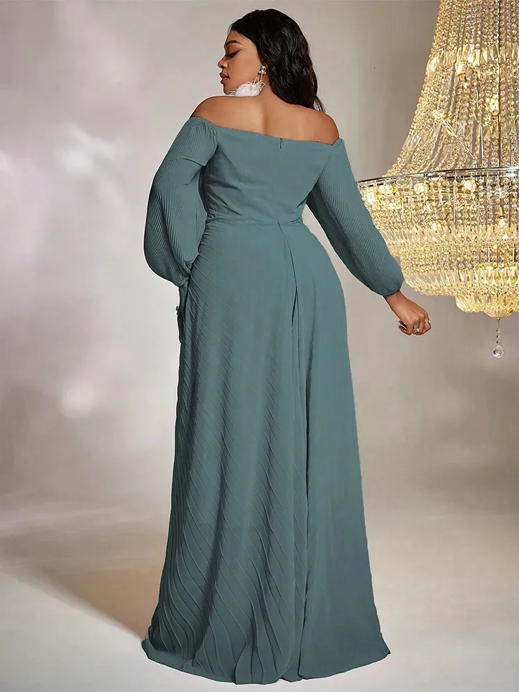 green emerald velvet dress Suzanne Denim Drop Waist Maxi Dress main image 1