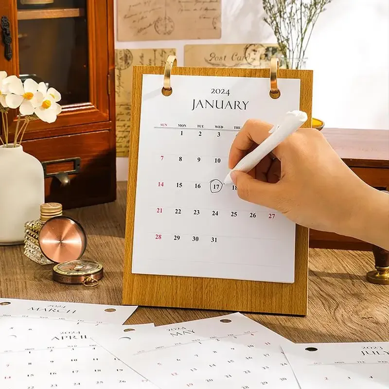 Large Desk Calendar : Detachable Stand Up Calendar For Home Office