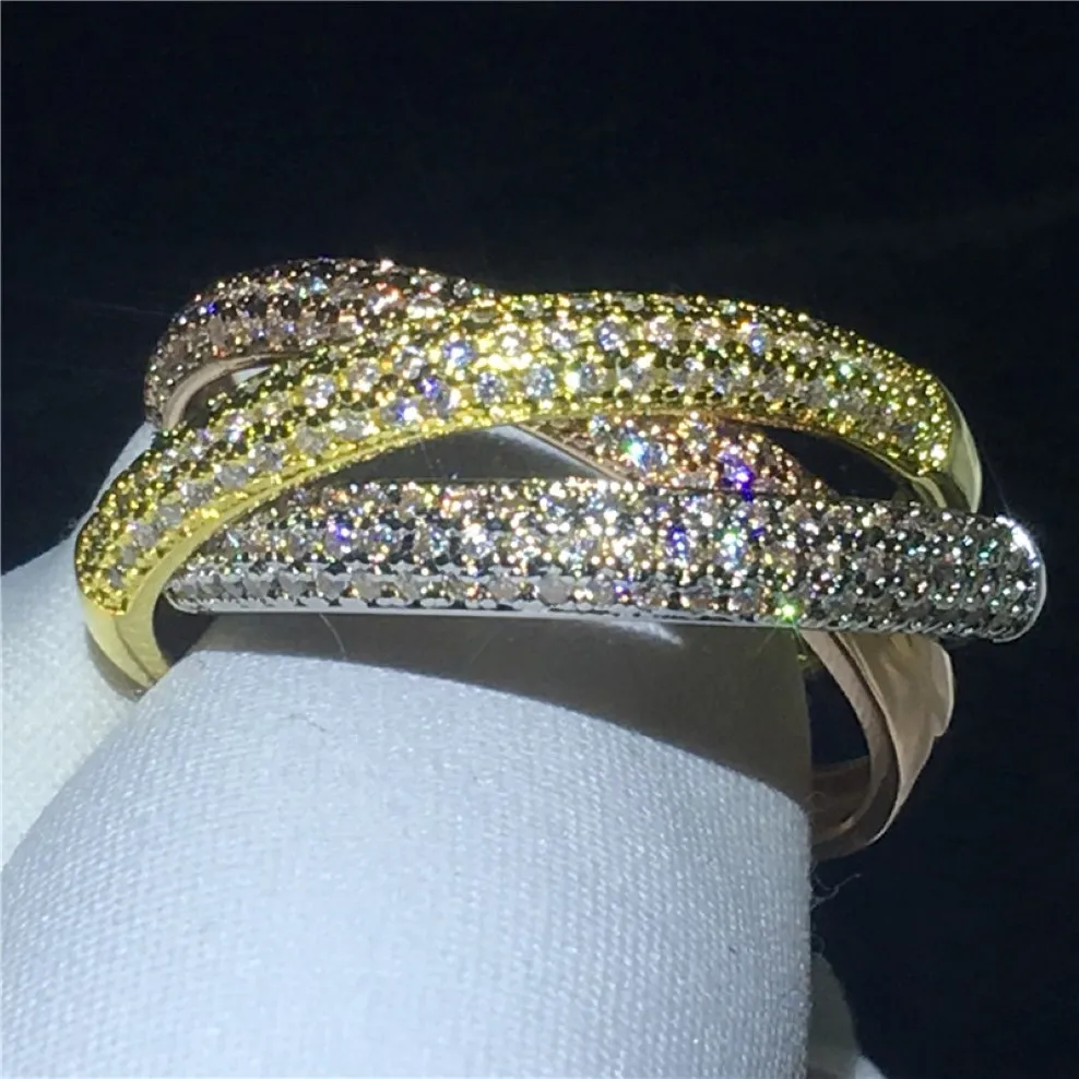 Romantic 3 In 1 Promise Ring Set 925 Sterling Silver 5A Cz Stone ...