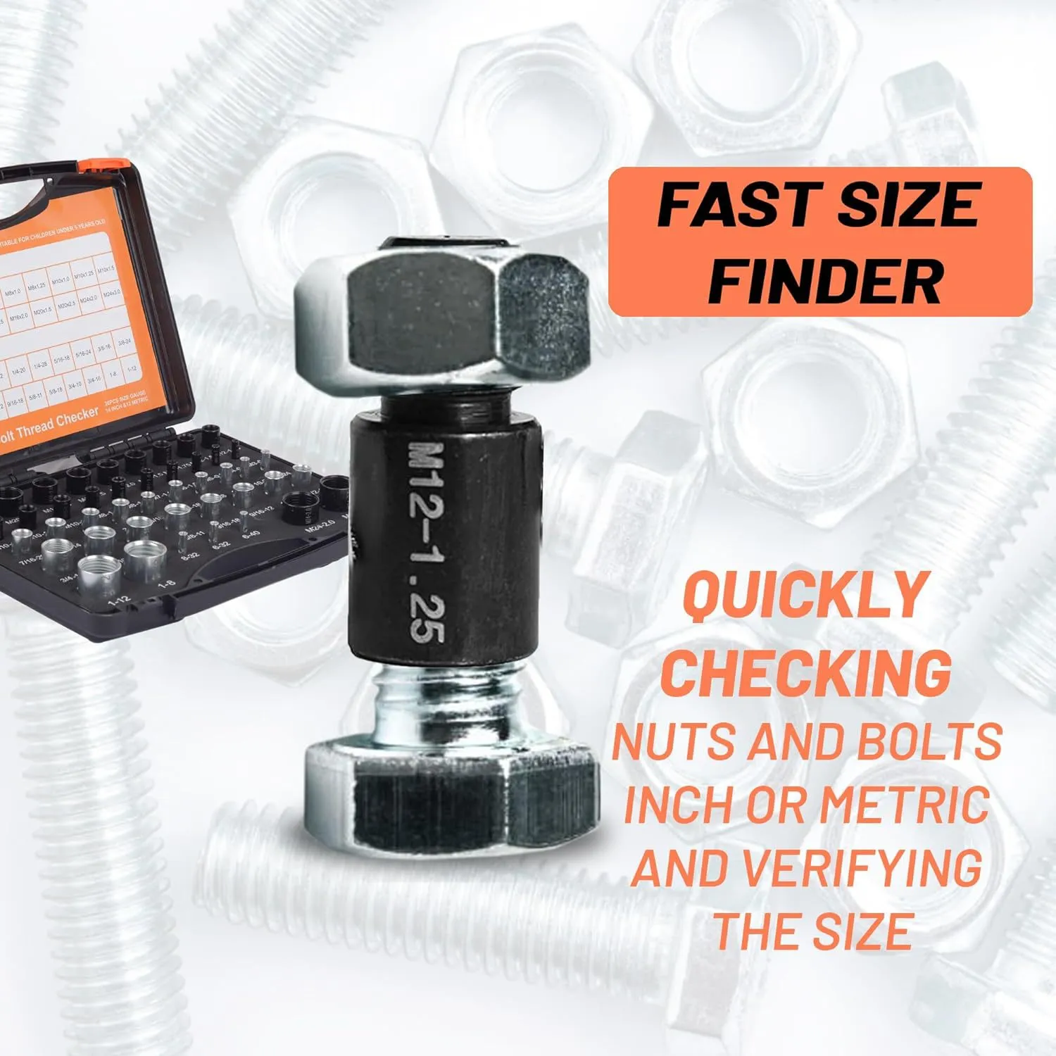 SZJN Bolt And Nut Thread Gauge 44 Sizes Inch &... From Ddmyperfect, $49 ...