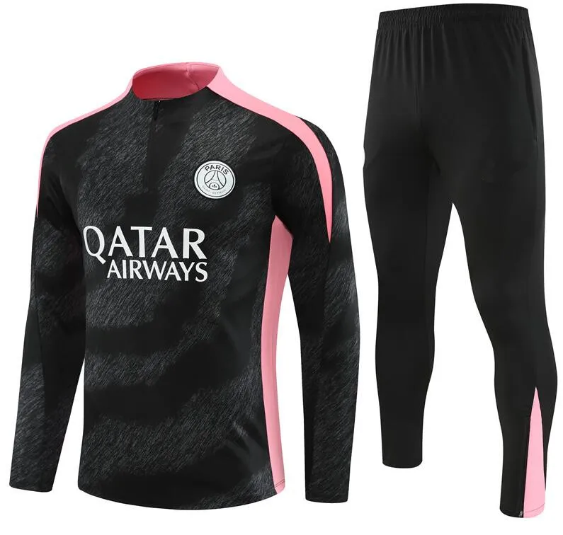Mens 2023/24 Paris Half Zip Football Tracksuit Maillot Mens 2023/24 Paris Half Zip Football Tracksuit Maillot