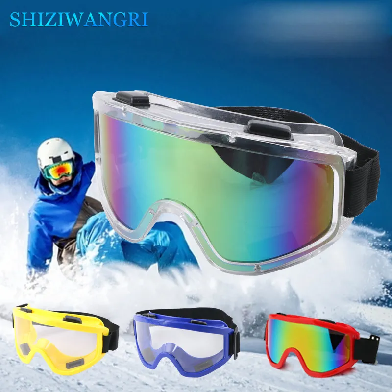 HD Anti Fog Ski Goggles Transparent Windproof Snow Goggles for Skiing Cycling and Outdoor Sports