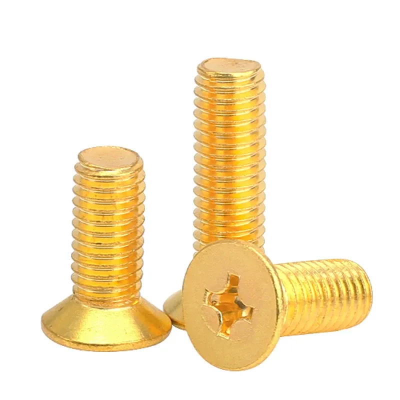 Brass Phillips Countersunk Machine Screws Cross Flat Head Metric Thread ...