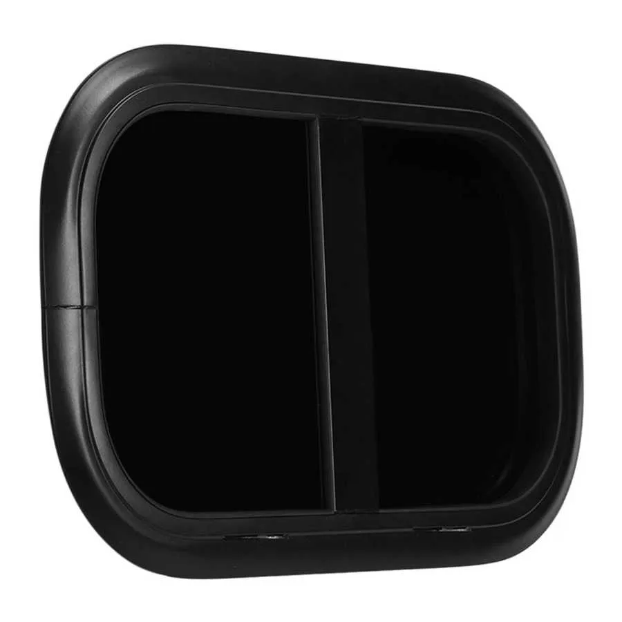 7 × 11.8 in Rounded Corner RV Window Push-Pull Style UV Resistant Black ...