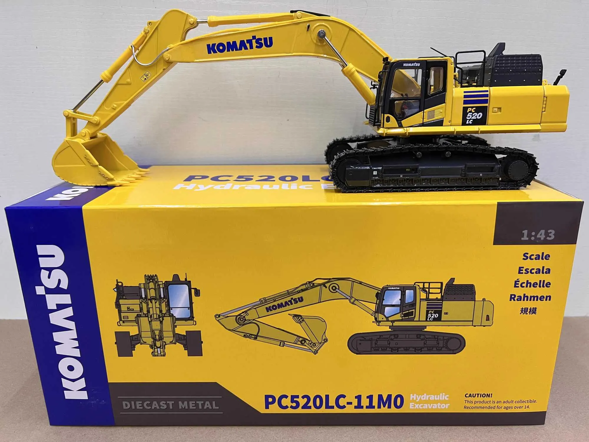 DHgate.com:1:43 Scale Komatsu PC520LC-11M0 Hydraulic