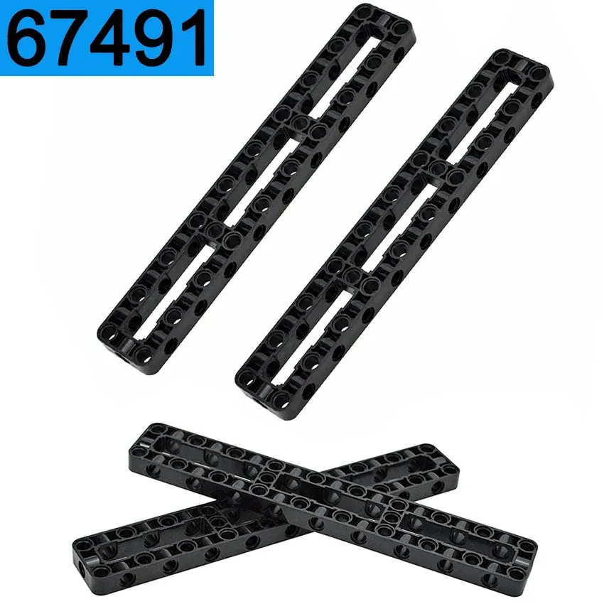 2/MOC High-tech Liftarm Frame 67491 Thick Black ABS Bricks 3x19 with ...