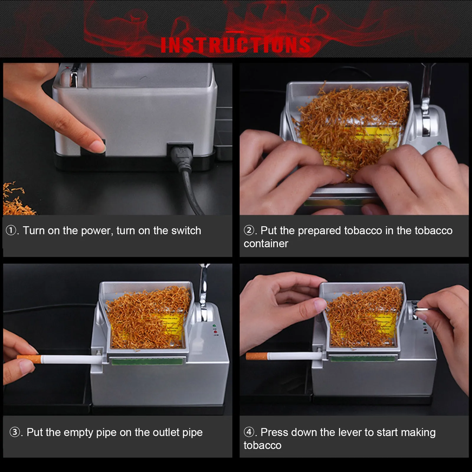 diy cigarette tube injector Cigarette Rolling Machine Automatic Electric Injector Stainless Steel DIY  Cigarette Tube Filler from Dhgate Refrigerators & Freezers