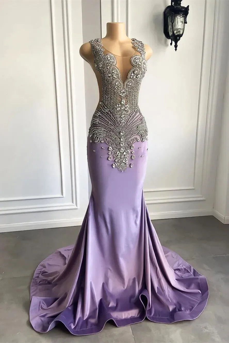 green emerald velvet dress Ball Gown Purple Prom Dress, Graduation Party Dresses, Prom Dresses Fo –  classygown main image 1