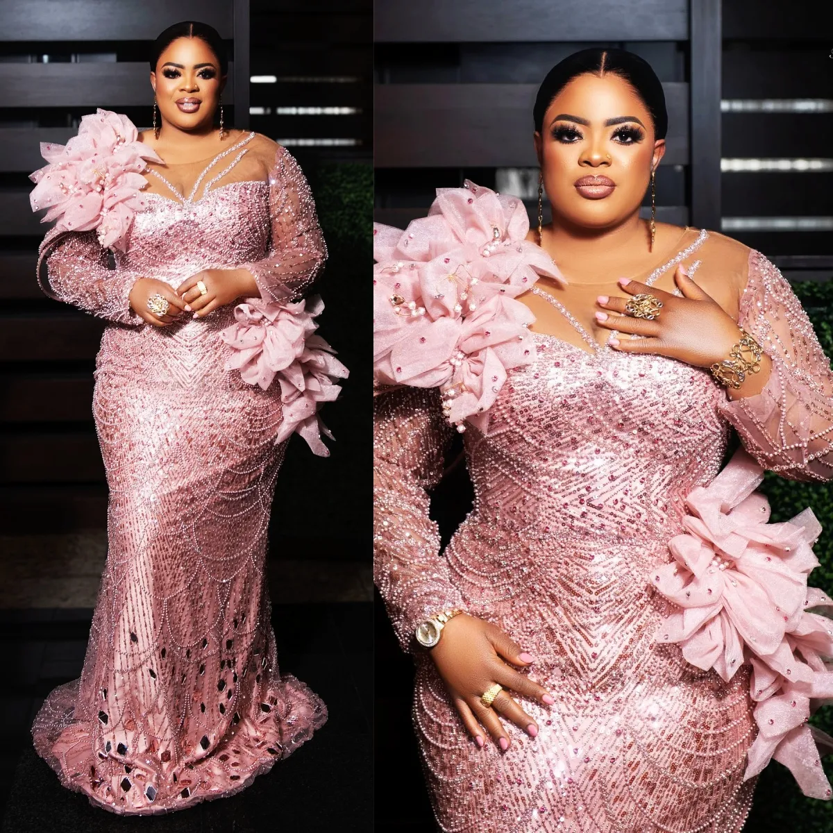 Pink and black plus size dress sales