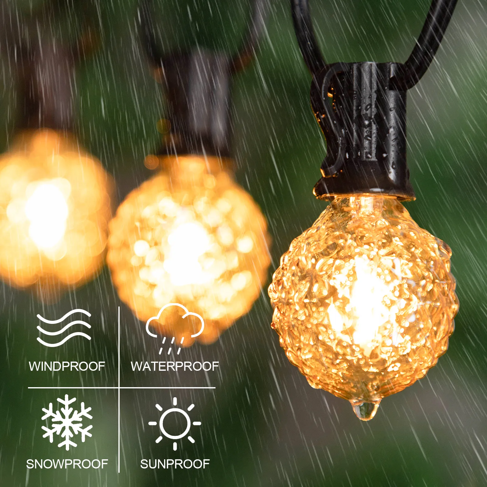Diamond String Light Vintage Dimmable Diamond Garland String Lights