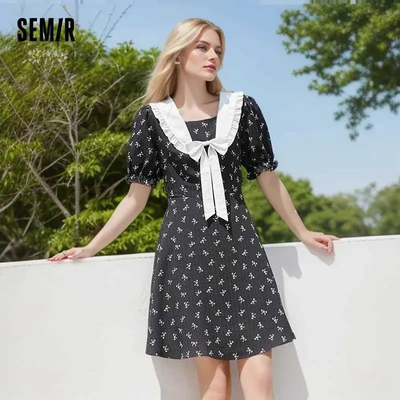 Basic Casual Dresses Semir Women Navy Sailor Collar Butterfly Bow Textured Summer  Dress from Dhgate Basic & Casual Dresses - price 12.11