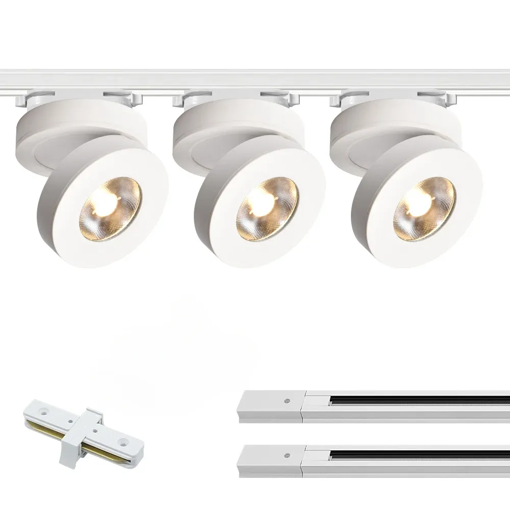 Rotating LED Track Spot Lights Folding Lamp 3W 5W 7W COB Ceiling Downlights for Living Room