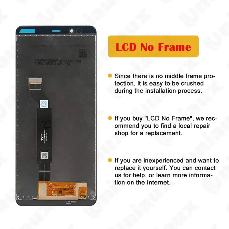 Phone LCD Replacement: LCD Display Touch Screen Digitizer Assembly with Frame, Ideal for Repairing Damaged Screens