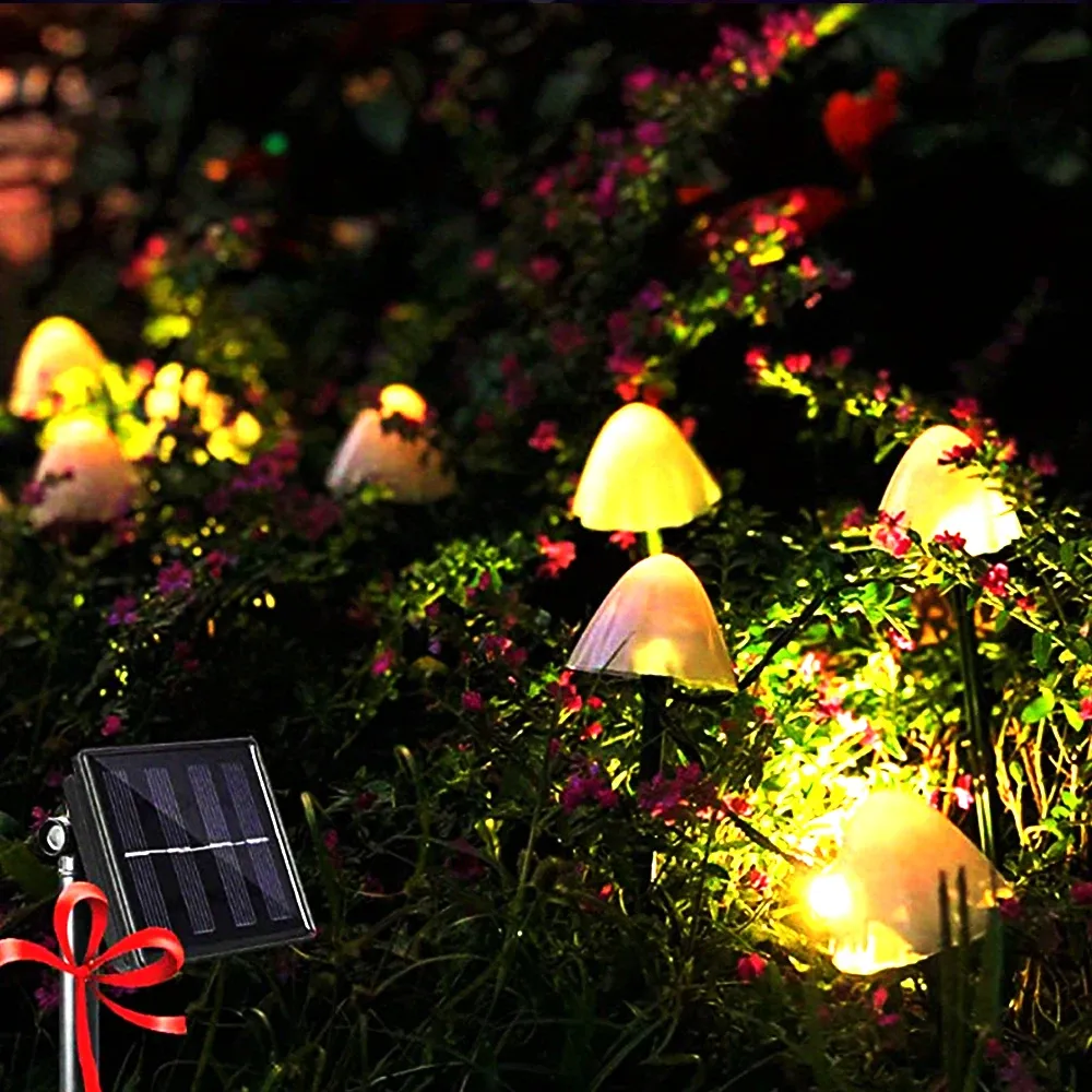 Solar mushroom landscape lights store