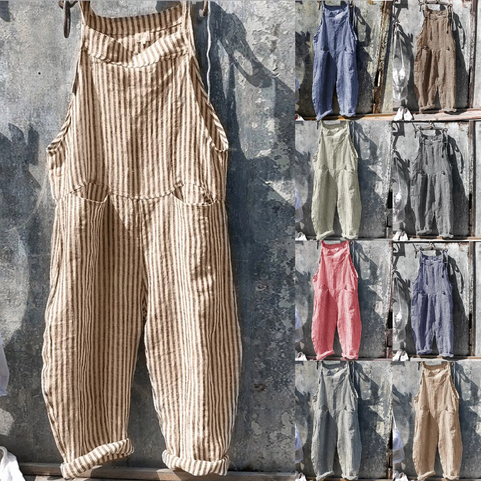 Baggy jumpsuit with pockets cheap