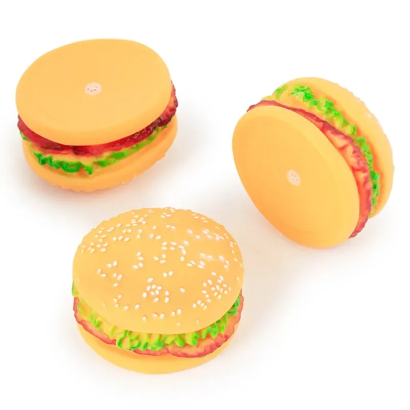 Squeaky cheeseburger dog toy new arrivals