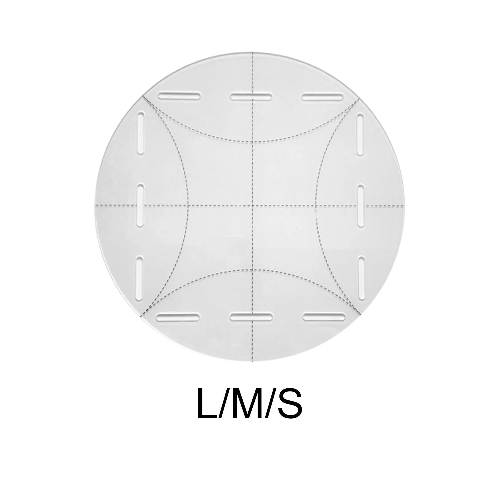 Multifunctional Non-Slip 2.5 in ruler with Transparent Round Template ...