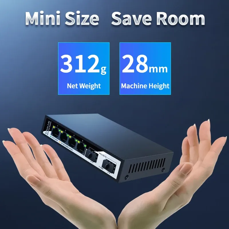 Horaco 2.5GBEスイッチ4ポートRJ45 2500Mbpsイーサネット