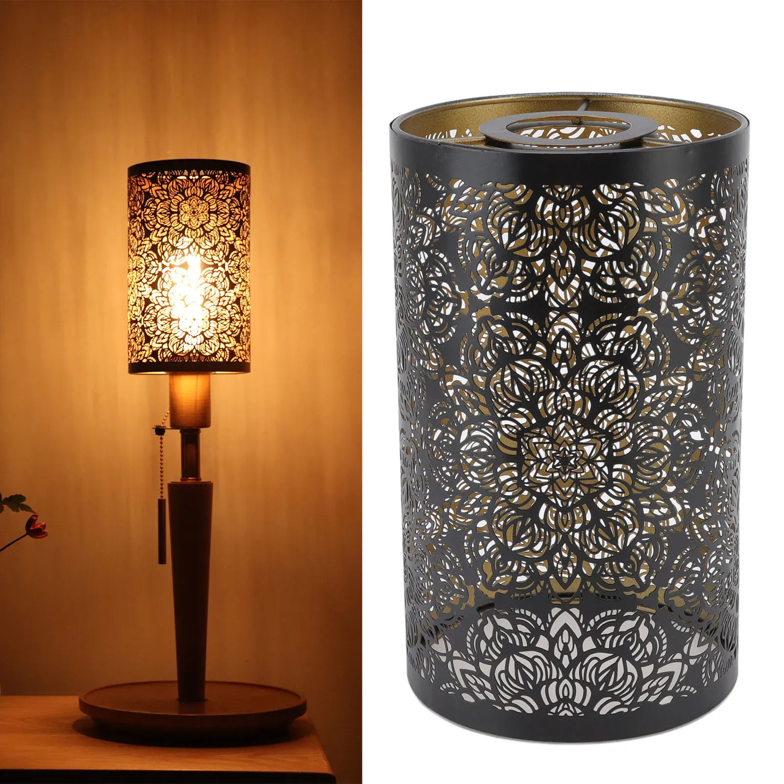 Antique Metal Cylindrical Circular Table Lamp Half Circle Window Shade With Detachable Decorative Nightstand Half Circle Window Shade E27 E26 From Ddmyperfect 20.3 DHgate.Com