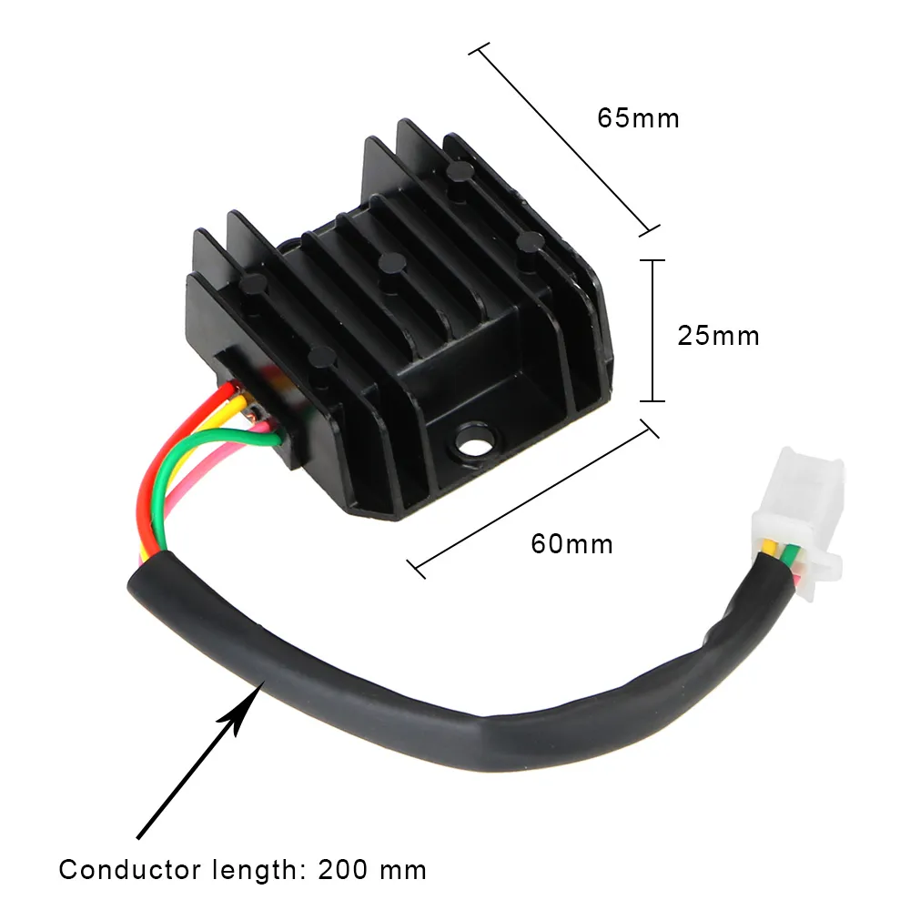 AC 12V 4 Wires Voltage Regulator Rectifier GY6 CG CB 150cc 200cc 250cc Atv Quad Moped Scooter Buggy Motorcycle Motorbike
