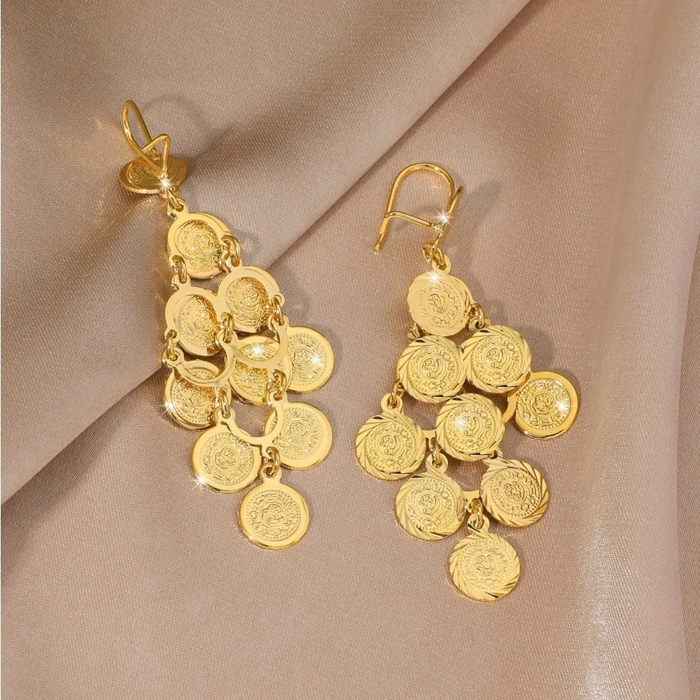 Coin chandelier earrings best sale