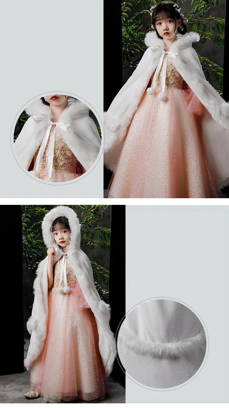 Kids Faux Fur Collar Cloak Toddler Girl Warm Short Cape Outwear for Wedding  Party from Dhgate Flower Girls Dresses - price 78.29, image size:790x1408