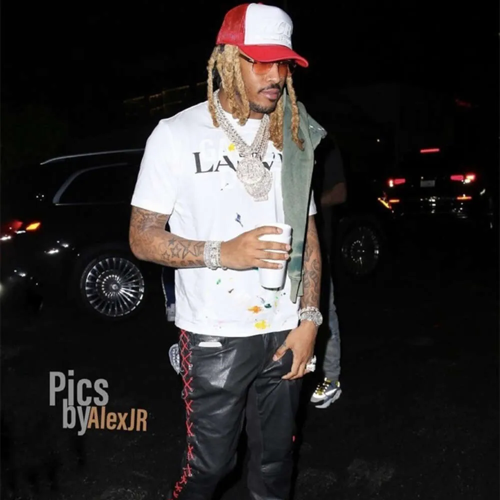 Dept. x Lanvin langfan co branded graffiti splash ink letters mens