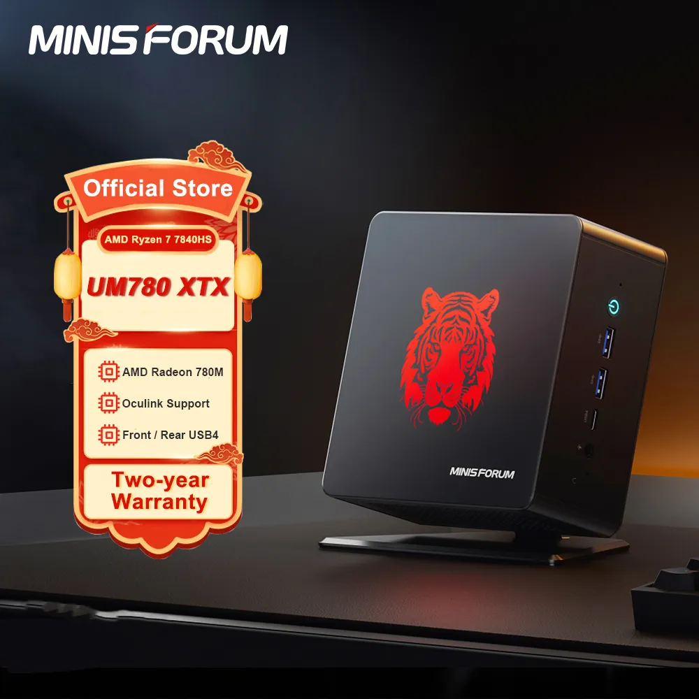 MINISFORUM UM780 XTX Gaming miniature pc with AMD Ryzen 7 7840HS 